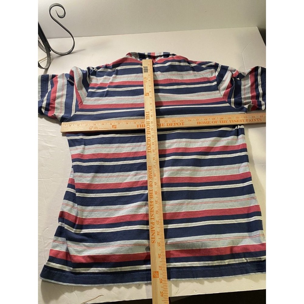 Peter Millar Mens Striped Polo Golf Shirt Large L Multi Color Striped - Picture 3 of 7